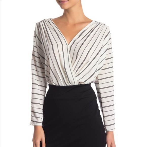 Astr Tops - NWT ASTR Crossover V Neck Bodysuit NEW!!